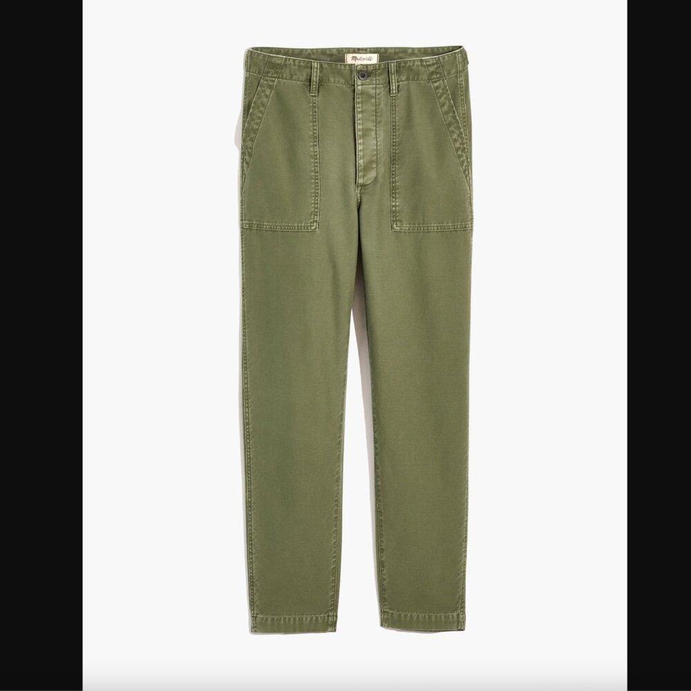 NWT Madewell Petite Griff Tapered Fatigue Cargo Pants 32P